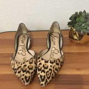 Sam Edelman Pointy Toe leopard Flats size 7.5